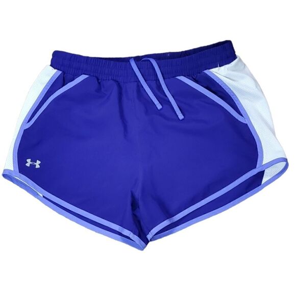 Under Armour Purple & White Athletic Shorts - Picture 1 of 5